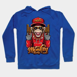 Monkey Funky Illustration Hoodie